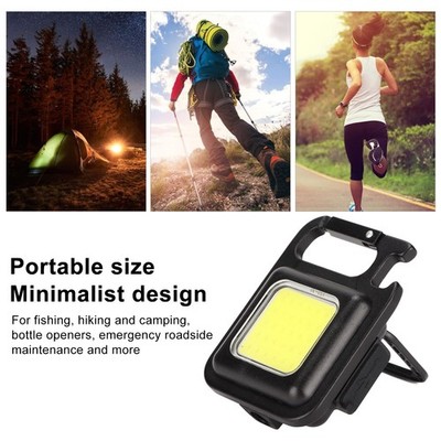 COB Small Flashlights Multifunctional Rechargeable Keychain Mini Flashlight LZHL