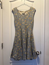 Effie’s Heart, Women’s Sleeveless Midi (tea Length) Dress, Small, Cello Pattern