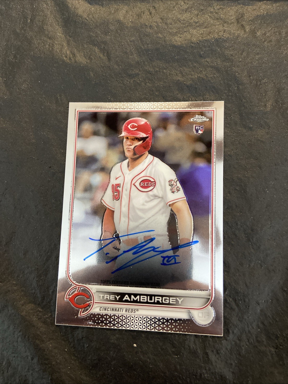 Trey Amburgey 2022 Topps Chrome Rookie Autograph RA-TA Cincinnati Reds