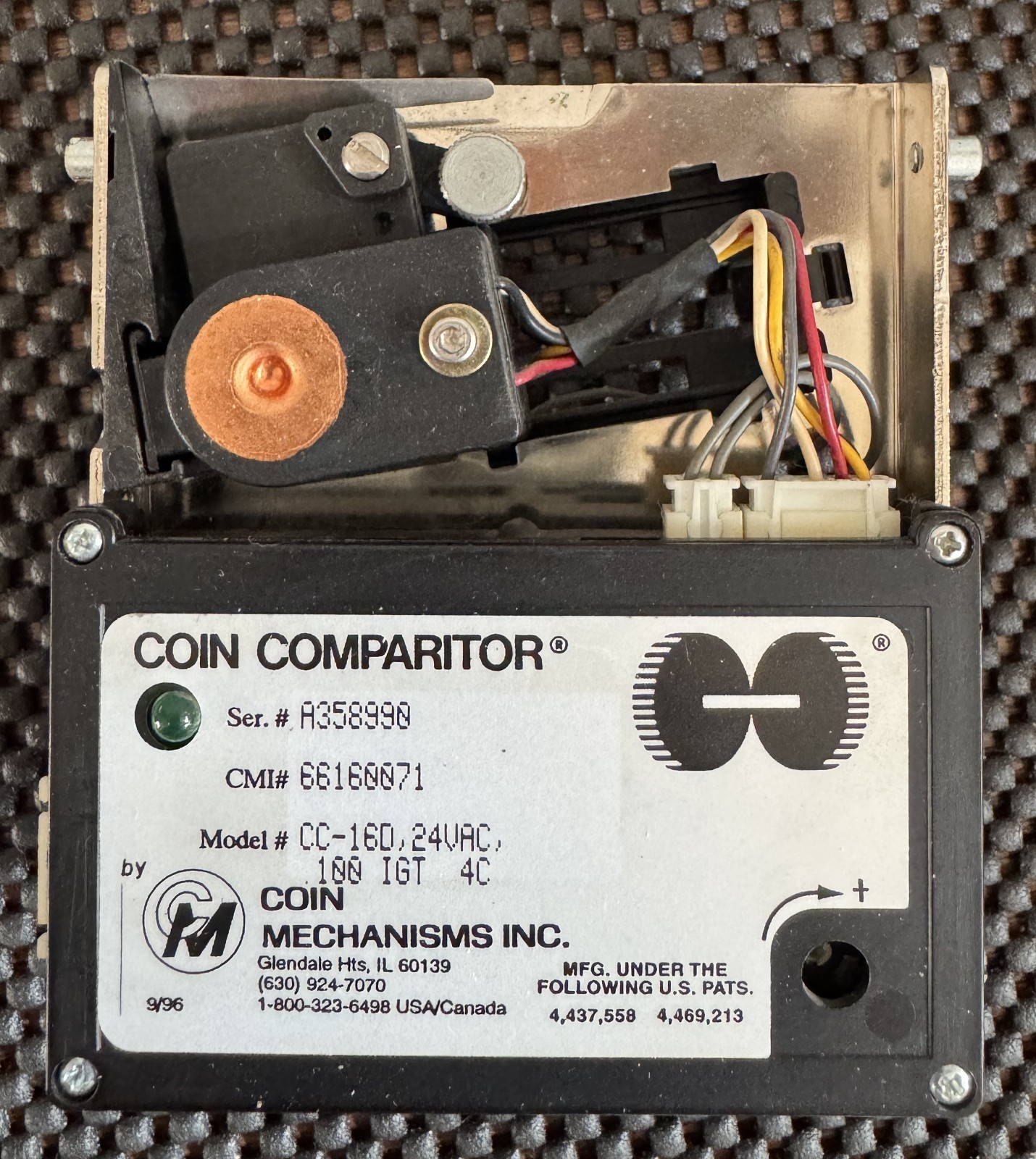 IGT S, S+, PE, PE+ Slot Machine Coin Acceptor Comparitor CC16 24 V -Tested