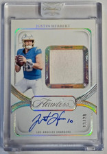 2024 PANINI FLAWLESS #DPA-JHT JUSTIN HERBERT DISTINGUISHED PATCH AUTO SILVER /20