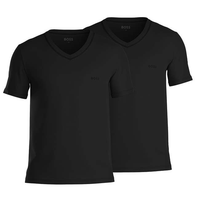 2x BOSS Herren T-Shirt V-Neck Comfort Relaxed Fit Kurzarm Pure Cotton