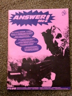 ANSWER ME! #1 punk fanzine - Jim Goad *Russ Meyer *Timothy Leary *Holly Woodlawn