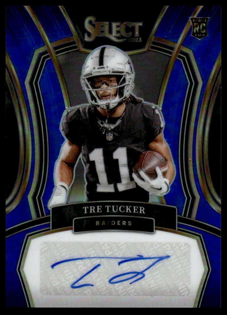 Tre Tucker Panini Select Rookie Signatures #RSITTU Blue
