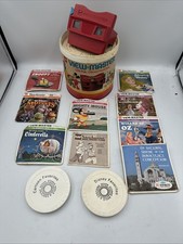 View-Master Red Viewer Mattel Bundle 35 Reels Lot of New 3D Reels Disney Muppets