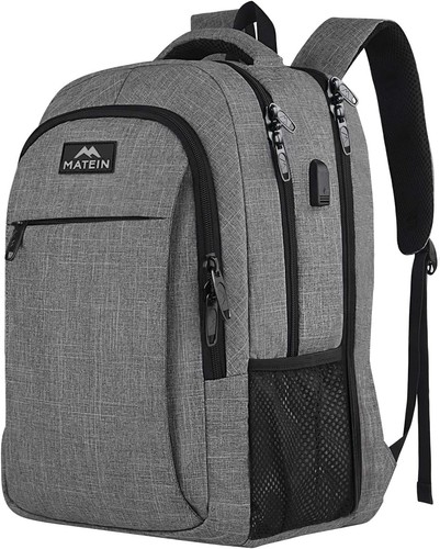MATEIN Laptop Backpack 17.3 Inch Large Anti-Theft Backpack with USB Charging Por