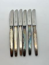 6x WMF 3500 Paris Messer 90er Silberauflage Zwilling Friodur Klinge - 22,7 cm a