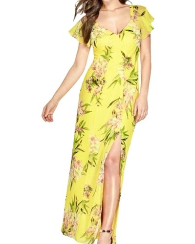 Guess “Loyola” Yellow Floral Dress Size 6 New No Tags - Picture 2 of 22