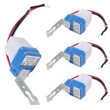 4PCS AC DC 12V 10A Automatic Photocell Switch Auto On Off Adjustable Street Sens