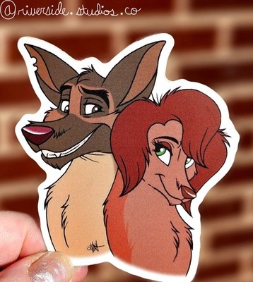 All Dogs Go To Heaven 2 Charlie and Sasha Sticker 3'' Original Cartoon Art