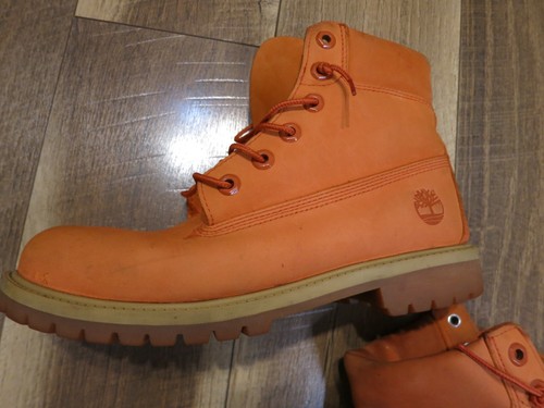 Timberland Men's Orange Primaloft Leather Boots Sz 7 EU 40 USED - Picture 14 of 24