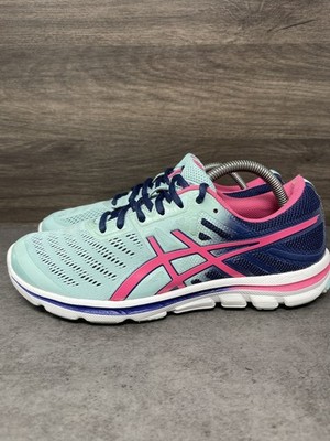 Asics Gel Electro 33 Sneakers Womens Size 9 Teal Blue Pink Running Shoes