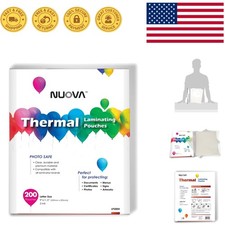 200 Laminating Pouches - 9" x 11.5" - Perfect for Photos  Documents