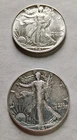 Lot of 2 1941 S 1941 P Walking Liberty Half Dollars-90% Silver Fine-Very Fine#L5