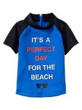 NWT Baby GAP Boys Perfect Beach Day Swim Rashguard Surf Top 6-12m / 0-6mo NEW