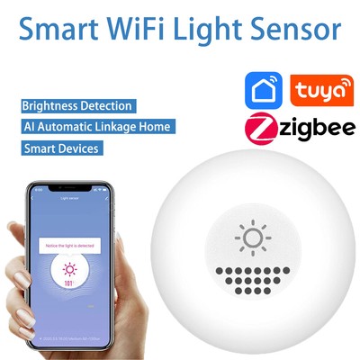 Tuya ZigBee3.0 Light Sensor Smart Home Illumination Sensor Brightness Detector