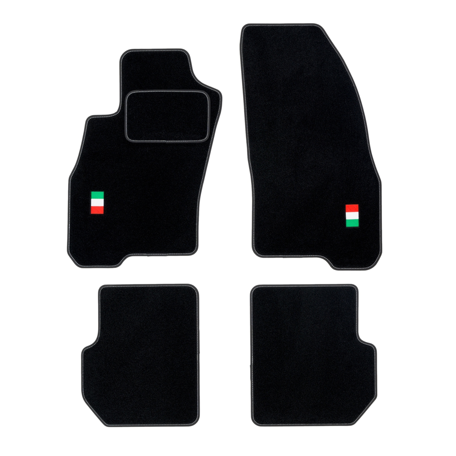 Tapis sol Italie Fiat Punto Evo moquette velours noir pour habitacle 2010 2011