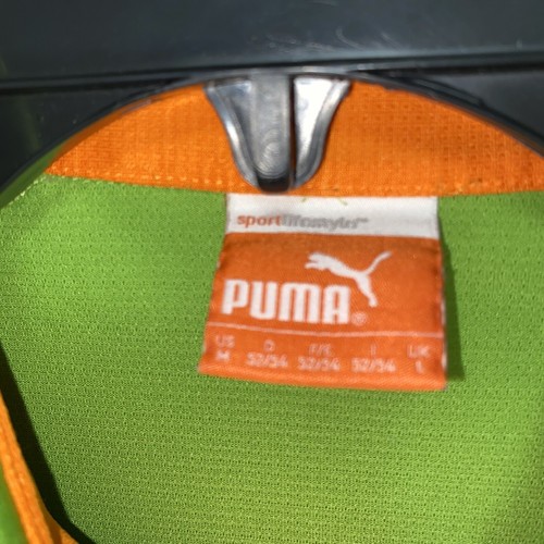 Puma Essential Men's Jersey Polo Size Medium Green Short Sleeve - Picture 4 of 6
