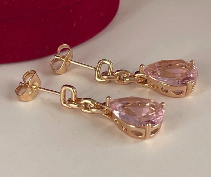 Deluxe Ohrringe Ohrstecker Kristall 750er Rolled Gold 18K vergoldet Schmuckbox - Bild 4 von 4