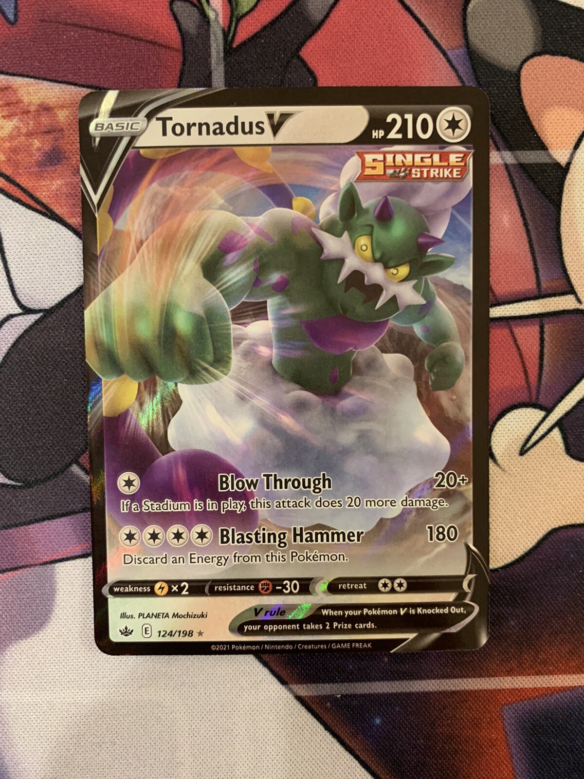Tornadus V 124/198 Chilling Reign Ultra Rare Holo Pokémon TCG - NM/MT