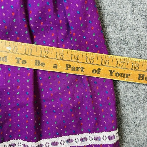 Vintage Arlene Airess Girls Size 7 Purple Patterned Elastic Waist Skirt - Picture 5 of 7