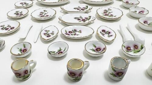 Set Cucina in Ceramica Misura Piccola per Bambini e Decorazione Set da Pranzo Fatto a Mano (A) - Foto 7 di 7