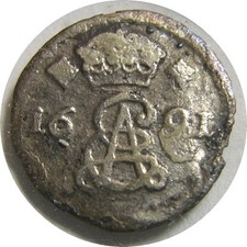 elf Germany Brunswick-Luneburg-Calenberg Duchy 4 Pfennig 1691 Ernst August