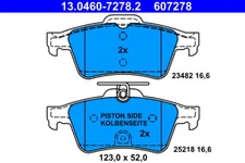 ATE 13.0460-7278.2 BRAKE PAD SET, DISC BRAKE REAR AXLE FOR PEUGEOT