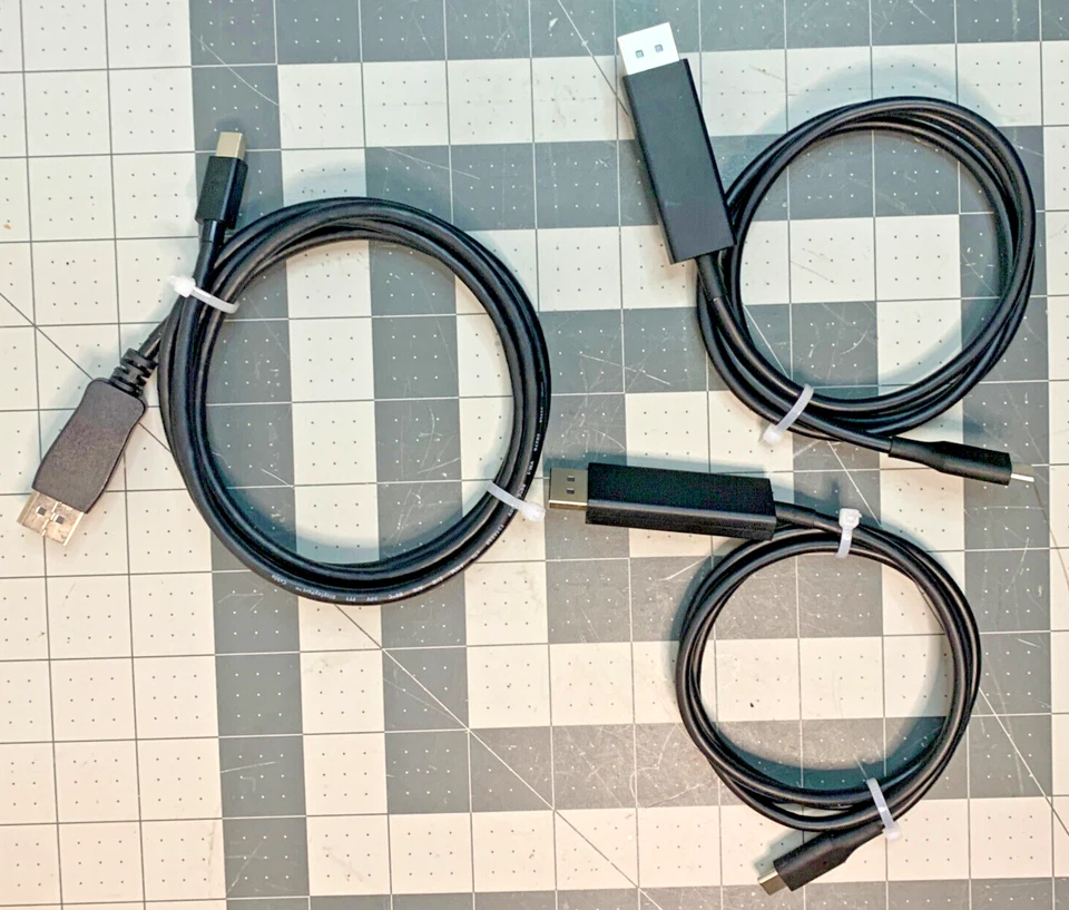 Lot 3 pc USB-C to DisplayPort Display Port DP Cable Adapter USB 3.1 DP 1.2 ~ 6ft - Image 2 of 4