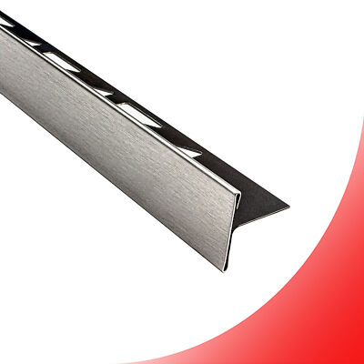 T-Profil Stufenprofil Treppenprofil Edelstahl V2A L250cm 10mm Profil gebürstet