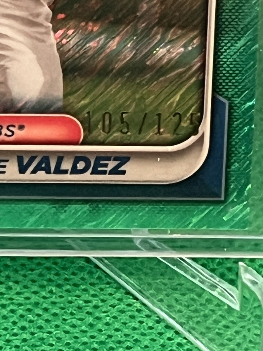 2024 BOWMAN CHROME /125 #BCP-7 AQUA WAVE REFRACTOR DERNICHE VALDEZ