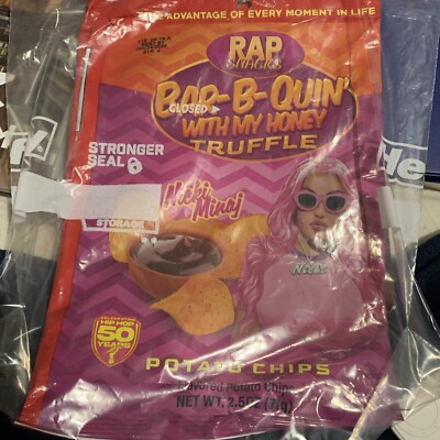2  Rap Snacks Flavoured  Bar-B-Quin' W/ My Honey Truffle Nicki  minaj empty bags