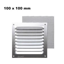 GRIGLIA DI VENTILAZIONE AREAZIONE DA ESTERNO IN ALLUMINIO QUADRATA CM 10 X 10