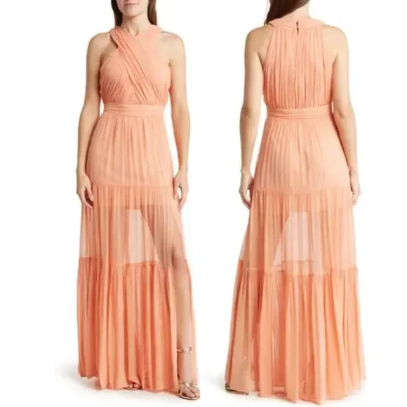 veronica beard florencia silk maxi dress VERONICA BEARD Florencia Sleeveless Silk Maxi Dress Size 6 Marigold Yellow