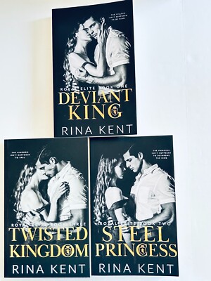 Royal Elite (#1-#3) Rina Kent .. 1st Ed OG Trade PBKs w/Signed Bookplates    OOP