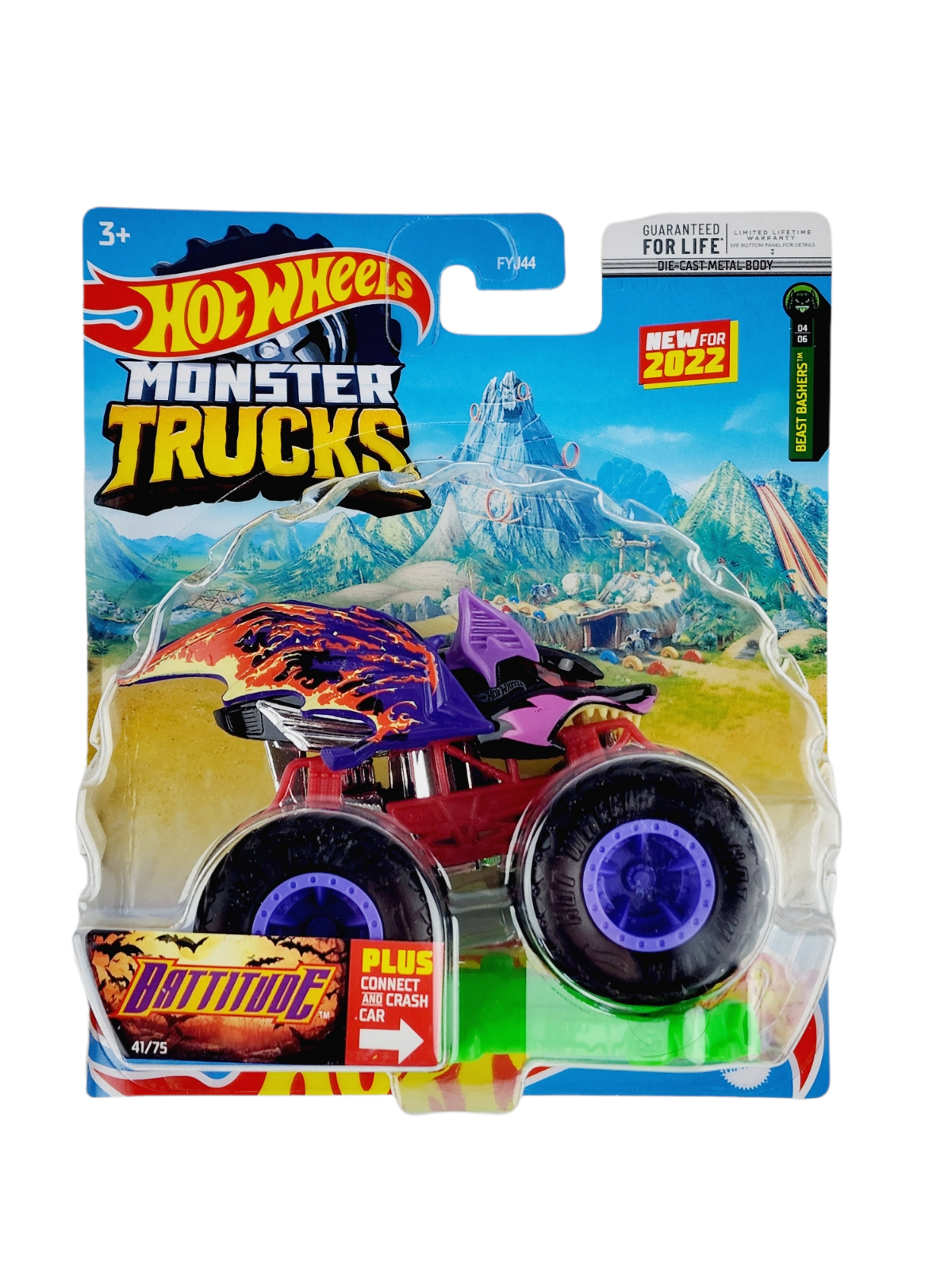 Hot Wheels Monster Trucks Battitude 41/75 Beast Bashers New in 2022