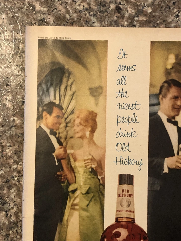 1962 Old Hickory Bourbon PRINT AD All Nicest People Drink Old Hickory VTG 1960s - Image 2 of 4