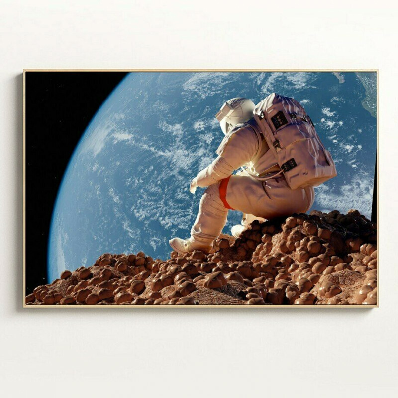 Toile tableaux astronaute 40x60 cm en impression haute definition sur canevas premium