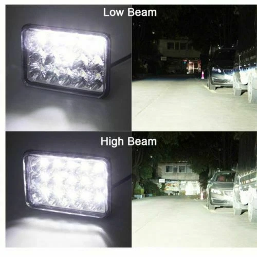 4PCS 4x6" LED Headlights for Chevrolet GMC C4500 C5500 Kodiak Topkick 2003-2009 Foto 4 de 4