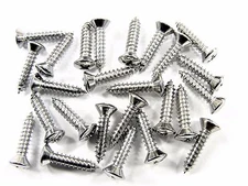 GM Chrome Interior Trim Screws- #8 x 3/4" Long- #8 Oval Head- 25 screws- #291