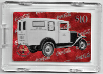 1996 Score Board Coca Cola $10 MicroLined Truck #7 Phone Card Proof Run 9/10