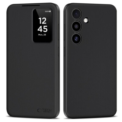 Für Samsung Galaxy S25 Plus - SMART VIEW SLEEP Case Tasche Schutz Hülle SCHWARZ