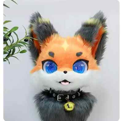Fursuit Long Fur Husky Fox Mascot Head Party Halloween Fur Cosplay (Head) @7