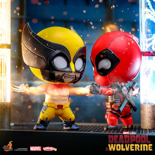 Hot Toys Deadpool & Wolverine Luminoso Reflectante COSBABY Juego Coleccionable