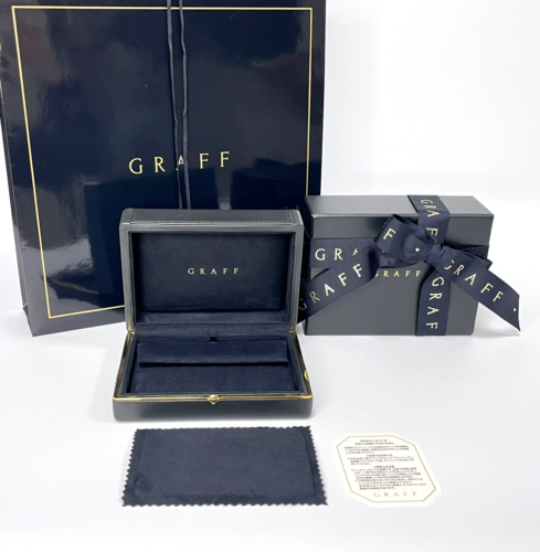 GRAFF Authentic Large Earrings case Black Leather Jewelry GRAFF Authentic Large Earrings case Black Leather Jewelry