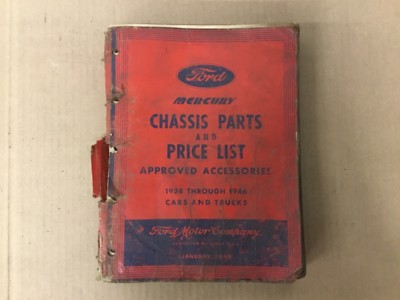 1938- 1946 Mercury Chassis Parts and Price List Advanced Accessories Catalog 2 