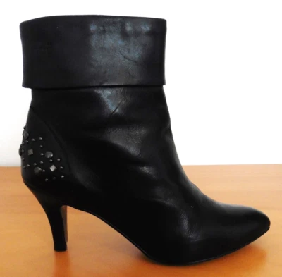 Boots. Bottillons. Bottines cuir noir a strass. Noe. Pointure 38 - Photo 1/4