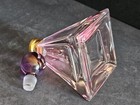 Pink Perfume Pyramid Bottle with Purple Stopper — photo 3