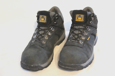 WorkMaster Men's Waterproof Work Boots Black Leather Hard