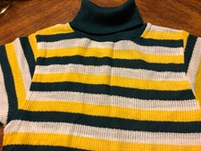 Boys size M short sleeve multicolor stripe pullover knit shirt